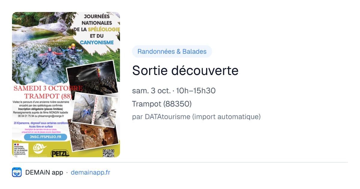 Sortie découverte — Trampot