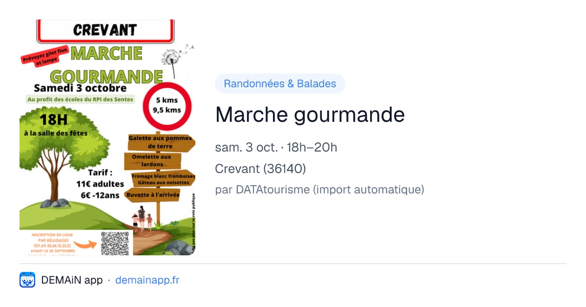 Marche gourmande — Crevant