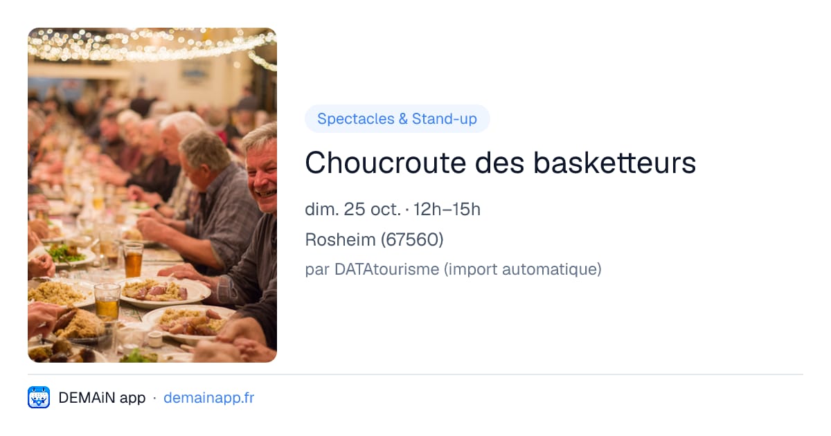 Choucroute des basketteurs — Rosheim