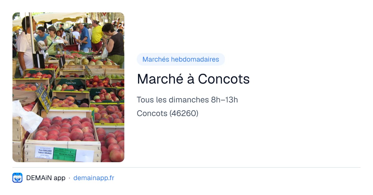 Marché à Concots — Concots