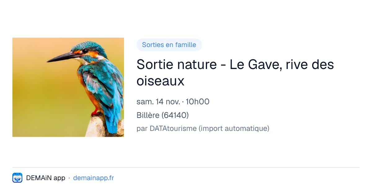 Sortie nature - Le Gave, rive des oiseaux — Billère