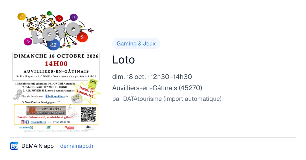 Loto — Auvilliers-en-Gâtinais