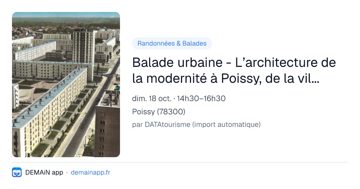 Balade urbaine - L’architecture de la modernité à Poissy, de la villa Savoye au quartier de Beauregard — Poissy
