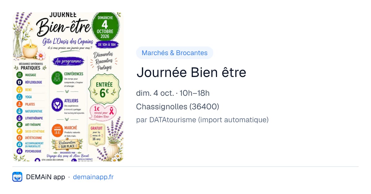 Journée Bien être — Chassignolles