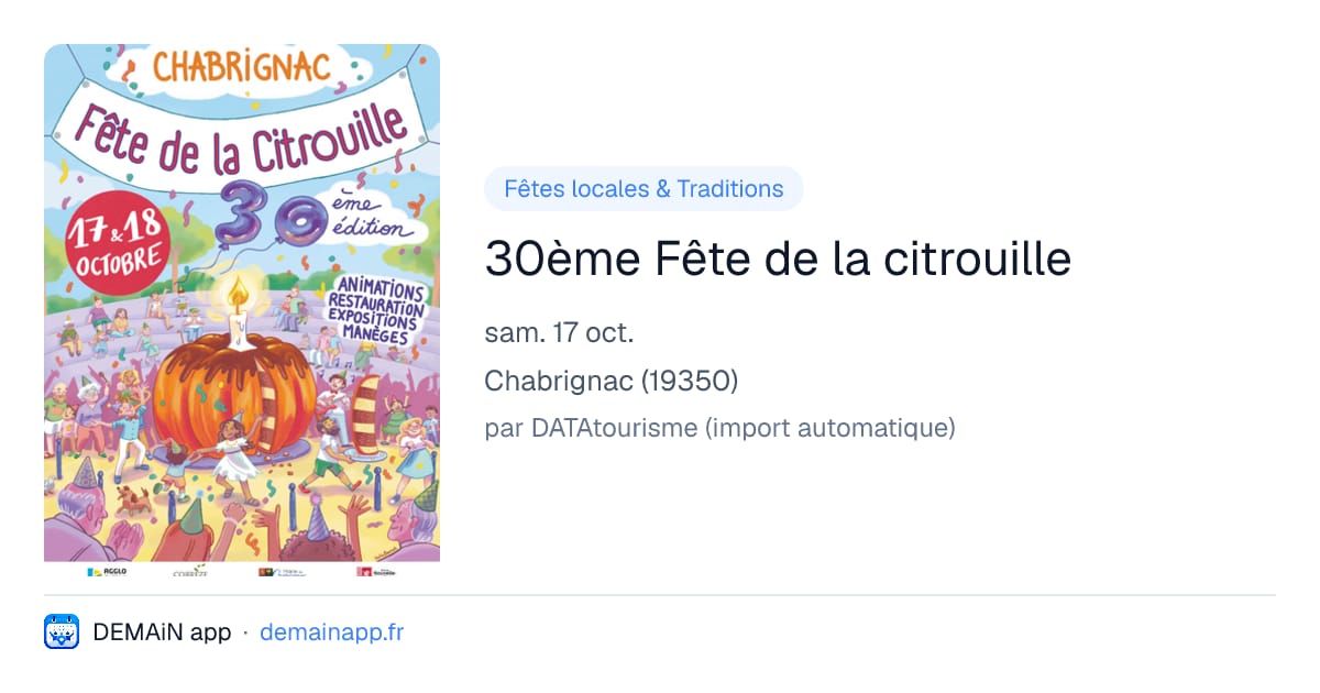 30ème Fête de la citrouille — Chabrignac