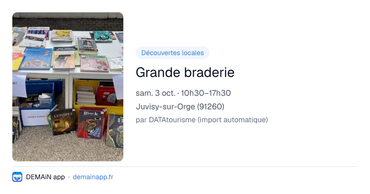Grande braderie — Juvisy-sur-Orge