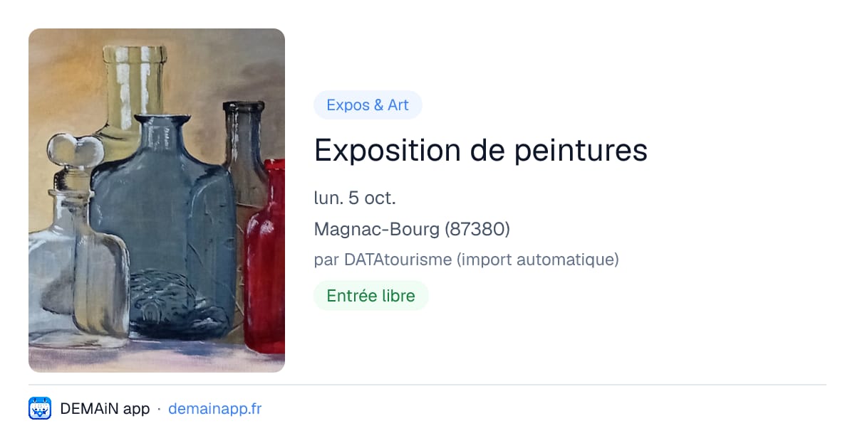 Exposition de peintures — Magnac-Bourg