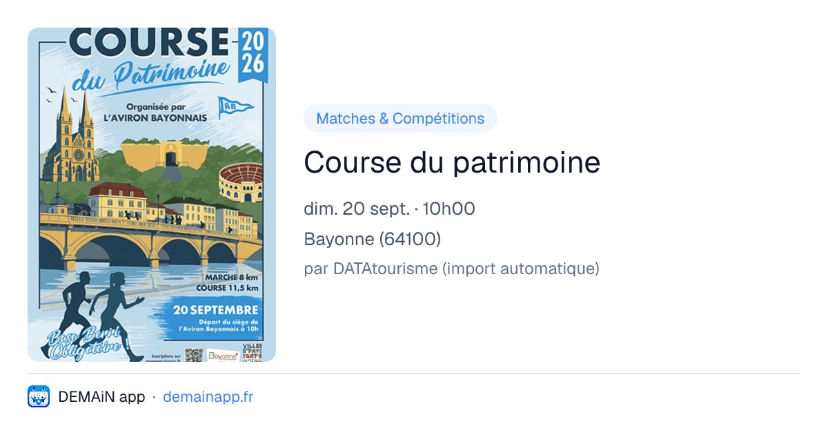 Course du patrimoine — Bayonne