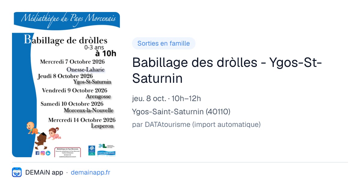 Babillage des dròlles - Ygos-St-Saturnin — Ygos-Saint-Saturnin