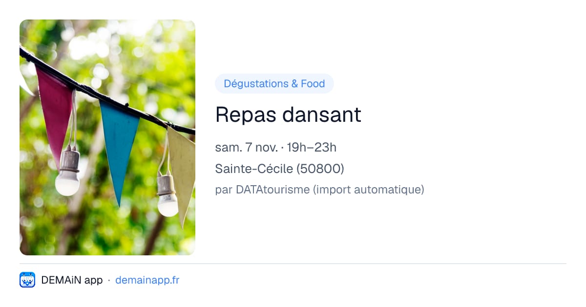 Repas dansant — Sainte-Cécile
