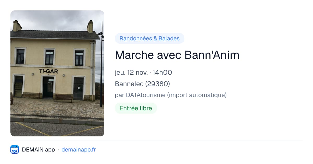 Marche avec Bann'Anim — Bannalec