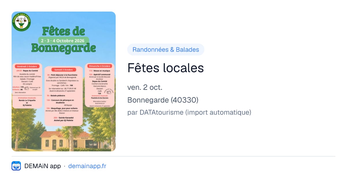 Fêtes locales — Bonnegarde