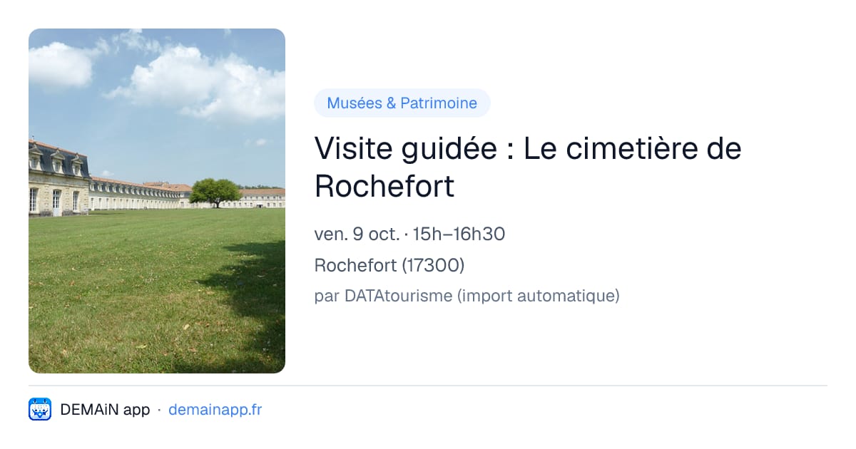 Visite guidée : Le cimetière de Rochefort — Rochefort
