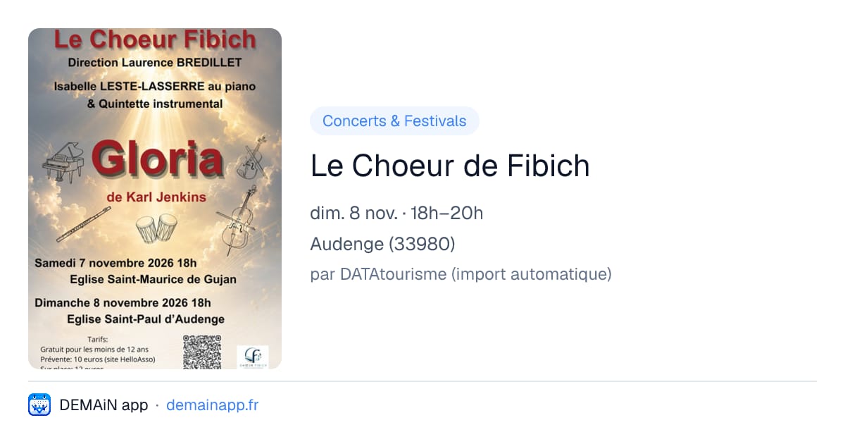 Le Choeur de Fibich — Audenge