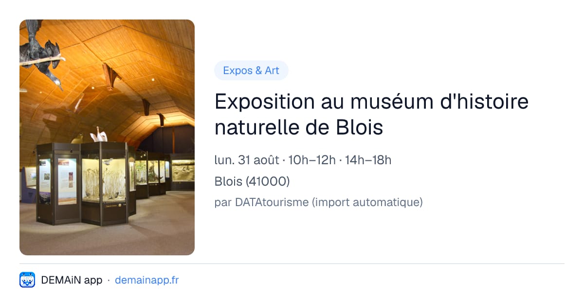 Exposition au muséum d'histoire naturelle de Blois — Blois