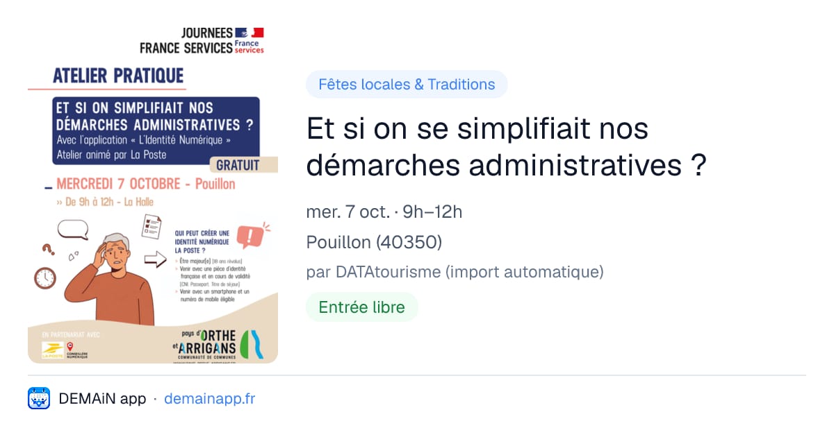 Et si on se simplifiait nos démarches administratives ? — Pouillon