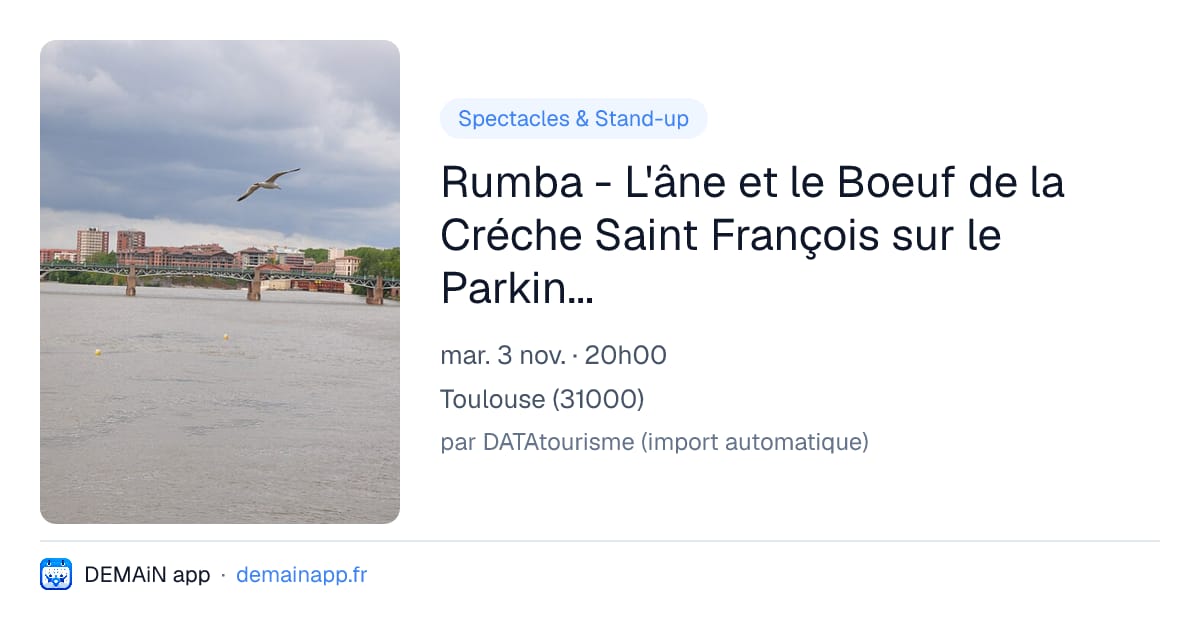 Rumba - L'âne et le Boeuf de la Créche Saint François sur le Parking du Supermarché — Toulouse