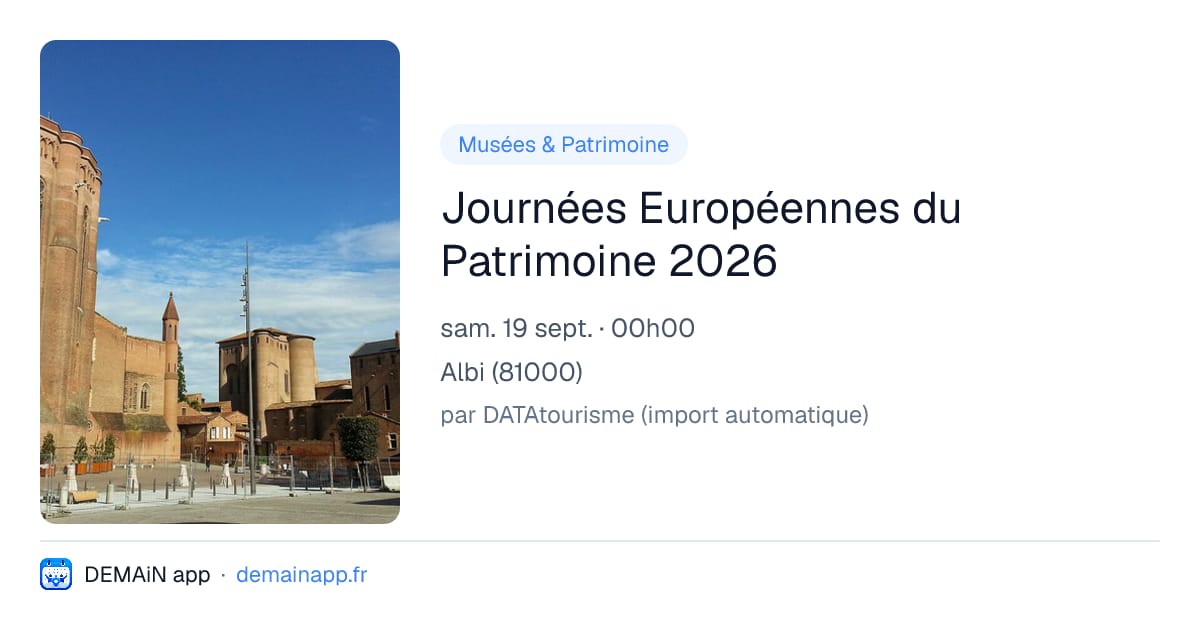 Journées Européennes du Patrimoine 2026 — Albi