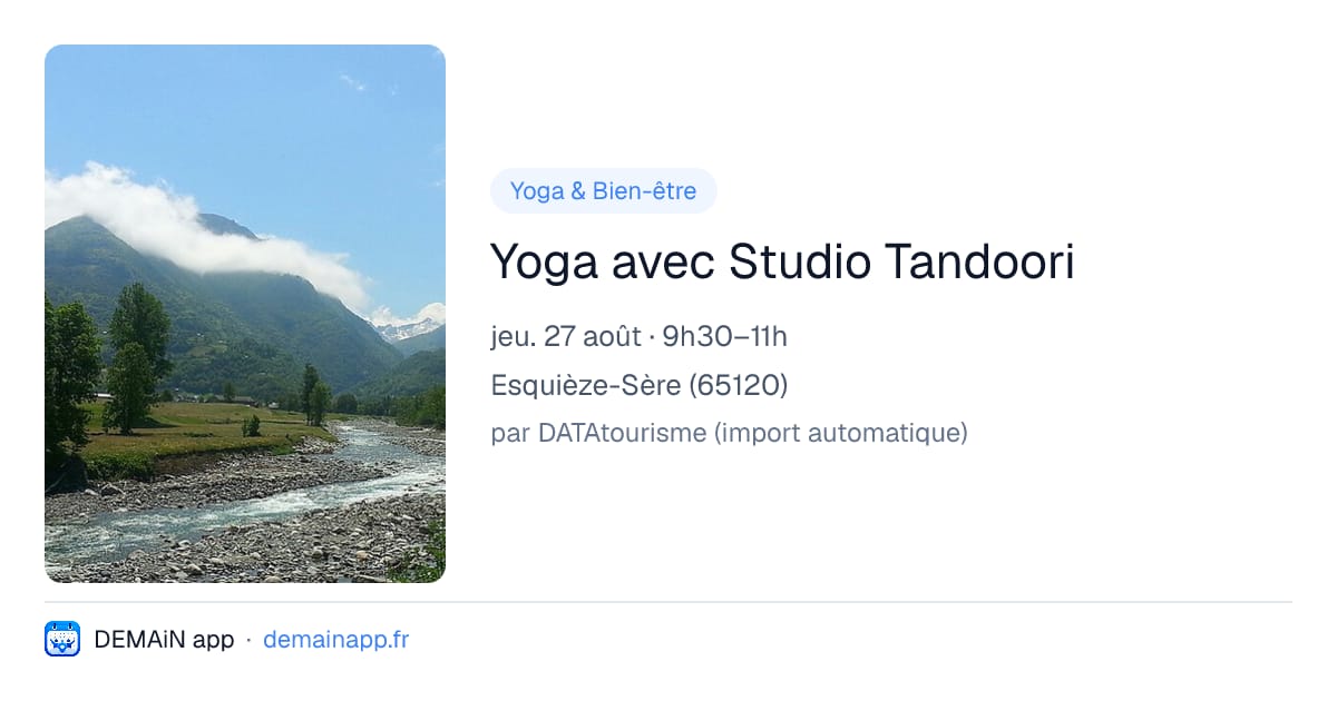 Yoga avec Studio Tandoori — Esquièze-Sère