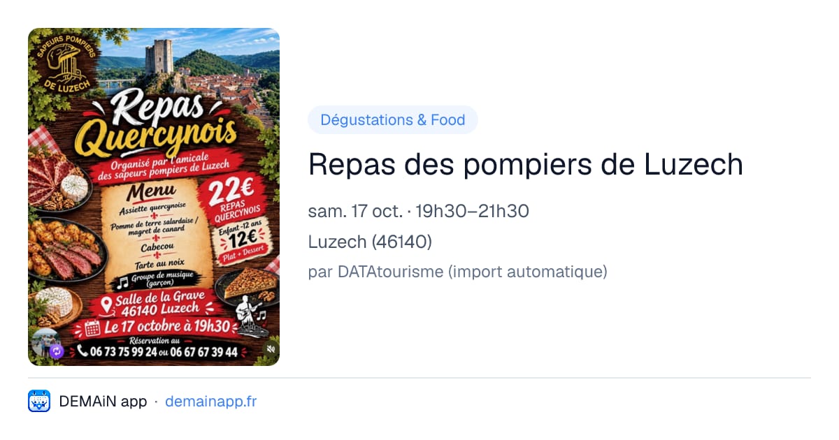 Repas des pompiers de Luzech — Luzech
