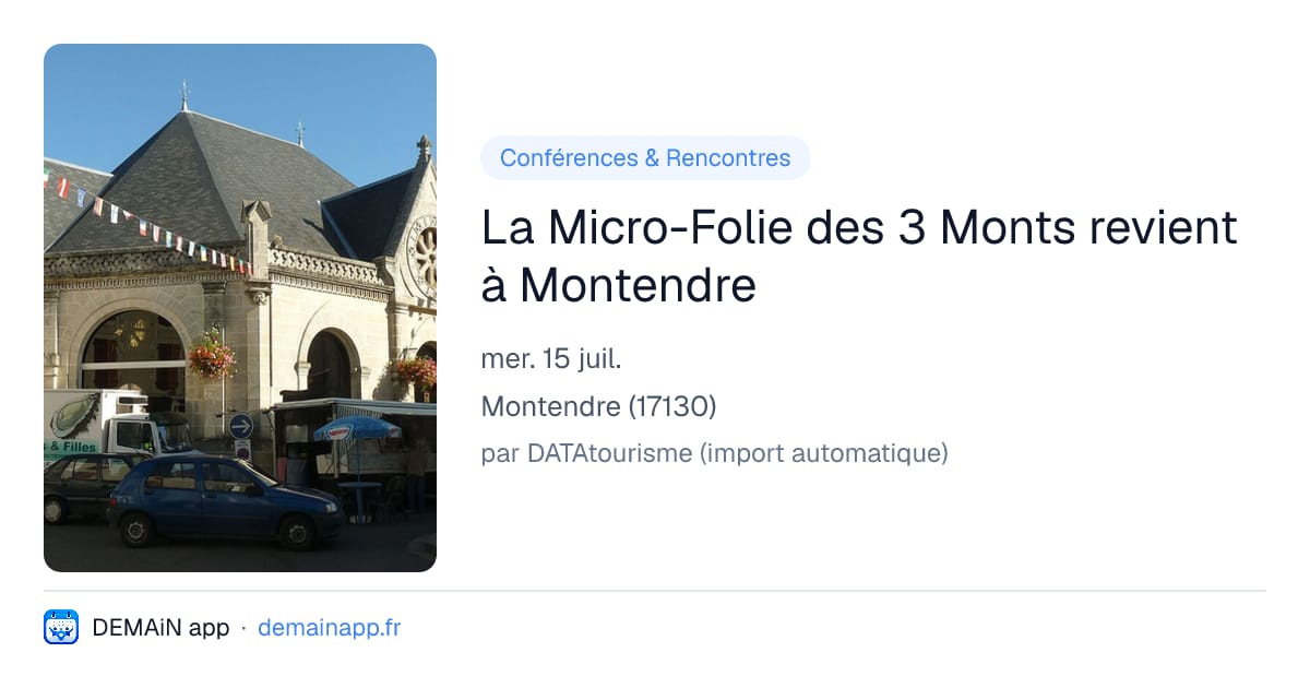 La Micro-Folie des 3 Monts revient à Montendre — Montendre