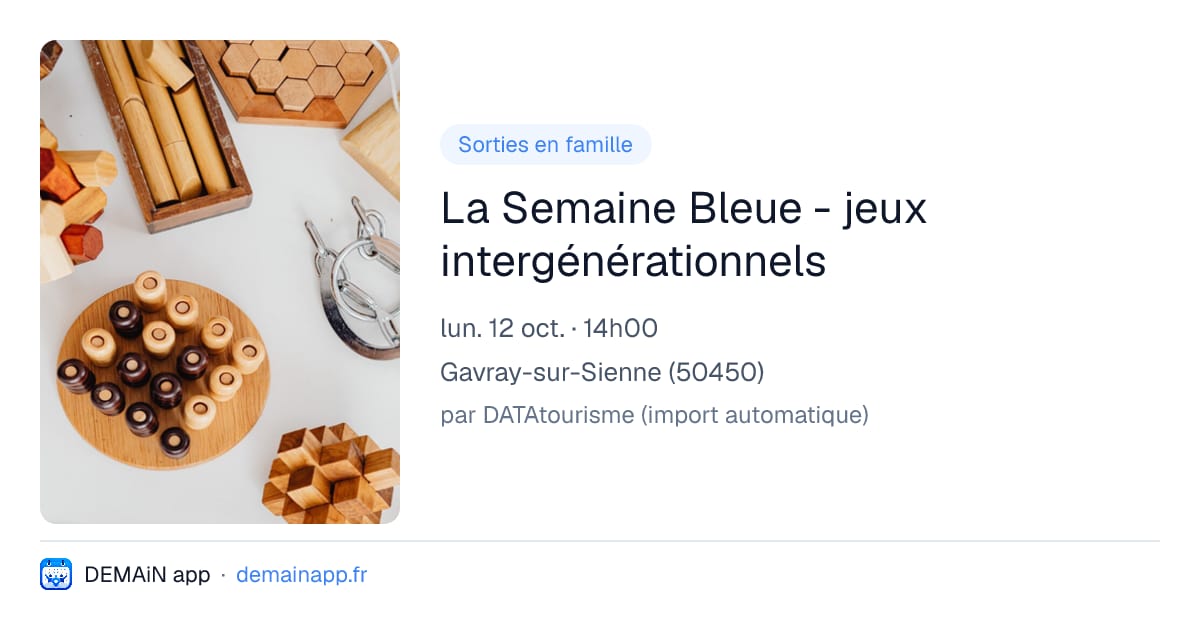 La Semaine Bleue - jeux intergénérationnels — Gavray-sur-Sienne
