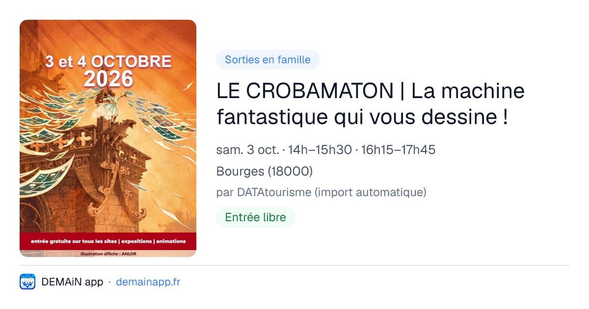 LE CROBAMATON | La machine fantastique qui vous dessine ! — Bourges