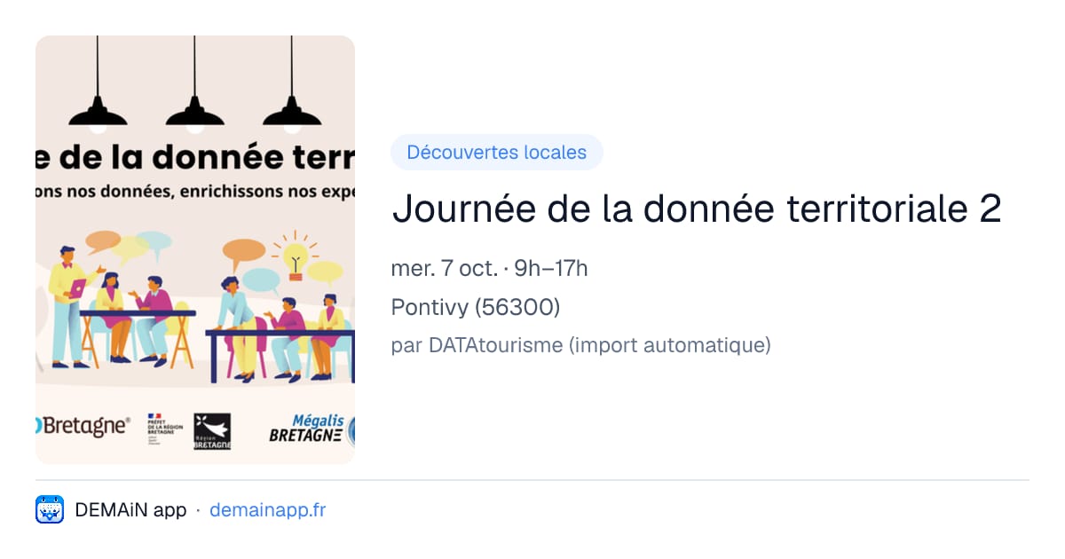 Journée de la donnée territoriale 2 — Pontivy