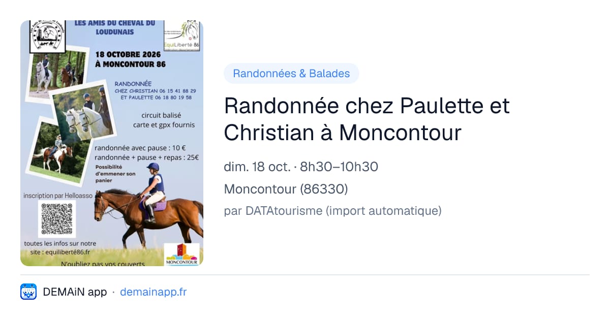Randonnée chez Paulette et Christian à Moncontour — Moncontour