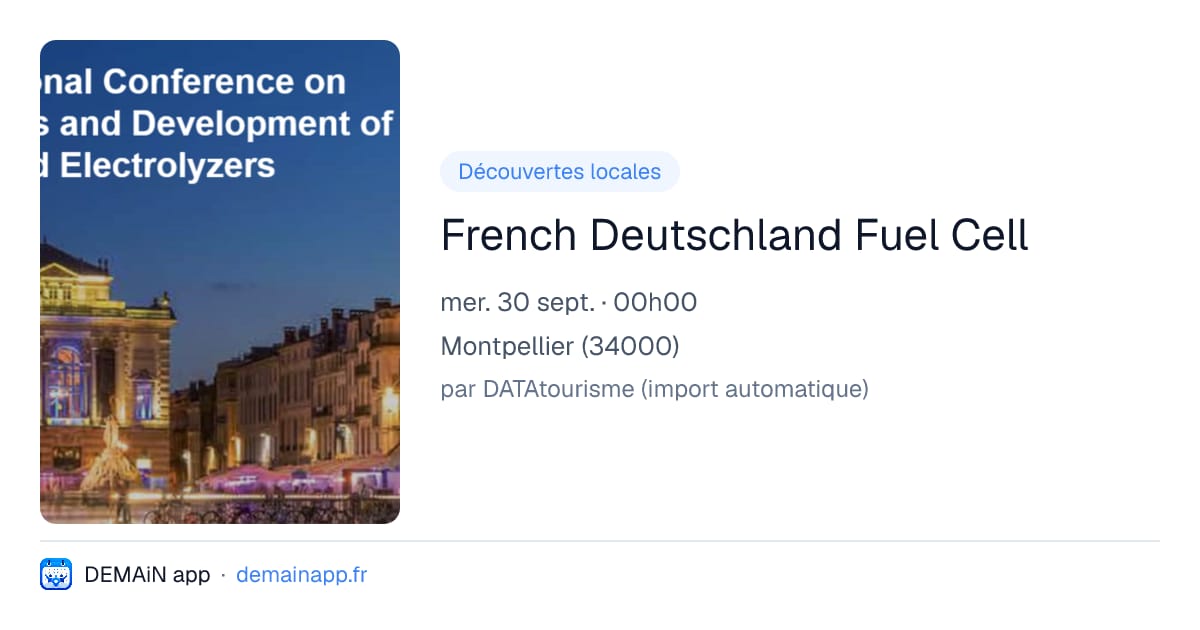 French Deutschland Fuel Cell — Montpellier