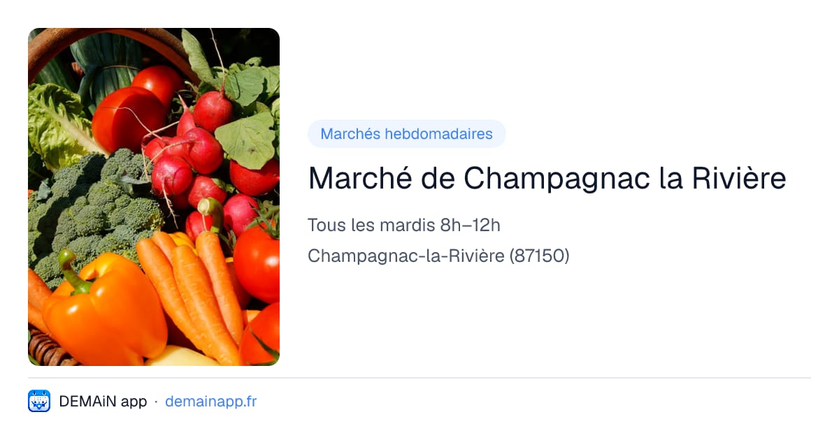 Marché de Champagnac la Rivière — Champagnac-la-Rivière