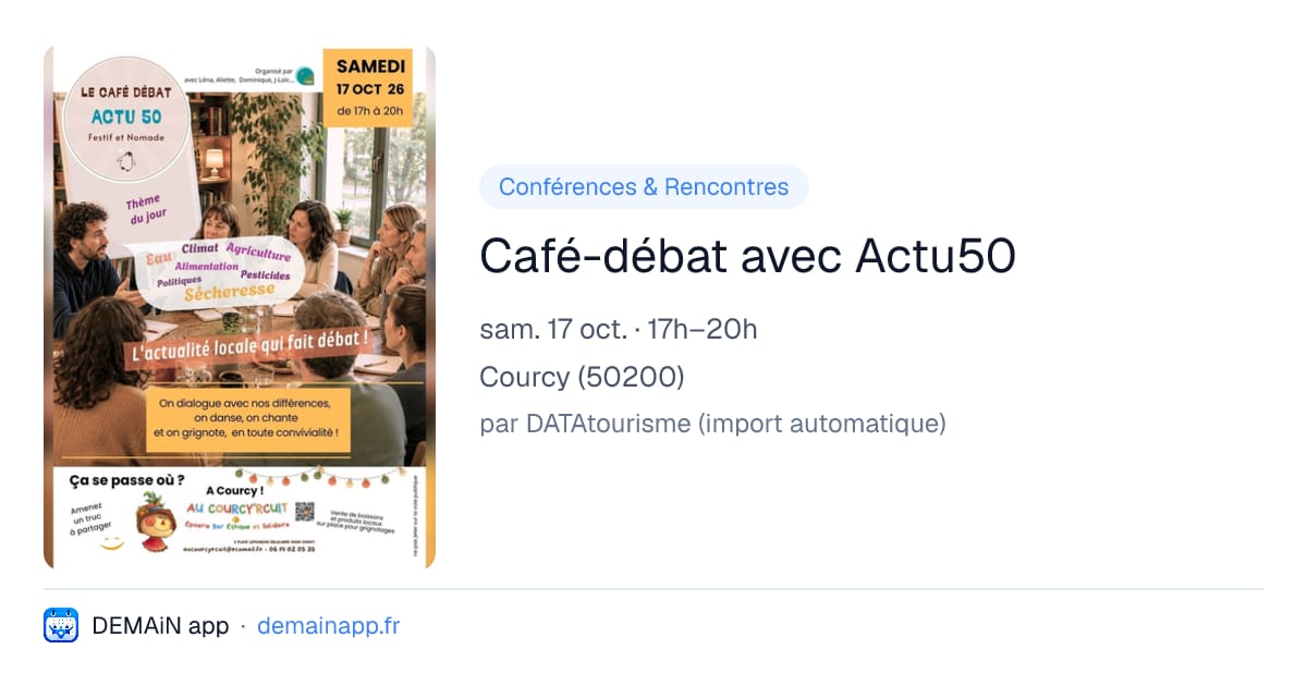 Café-débat avec Actu50 — Courcy