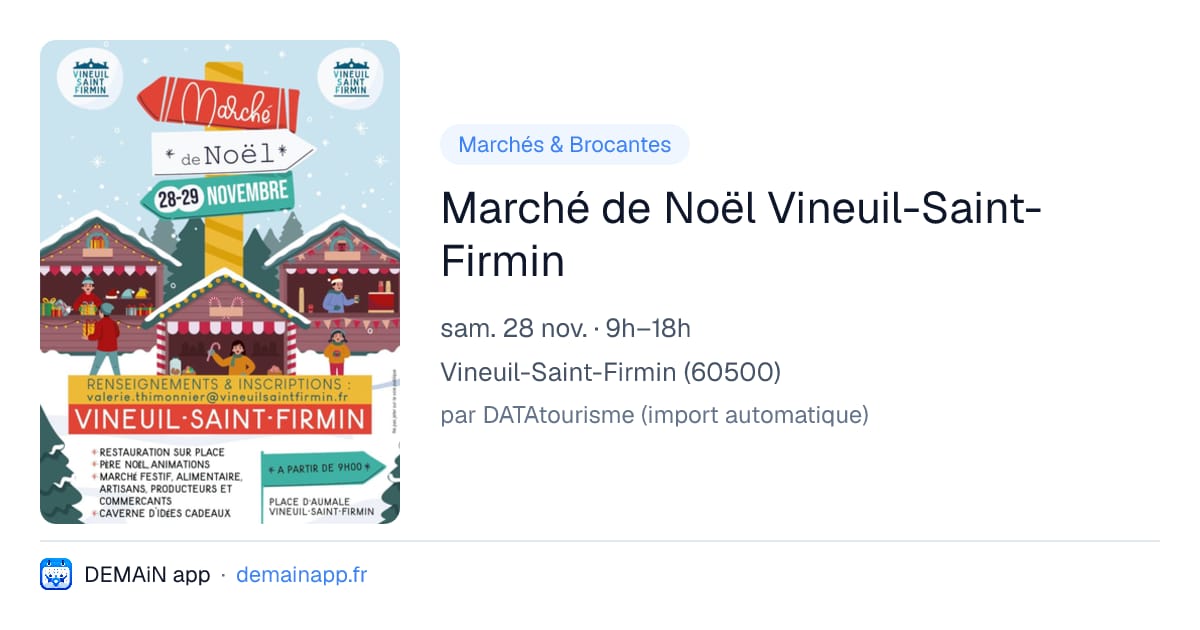 Marché de Noël Vineuil-Saint-Firmin — Vineuil-Saint-Firmin