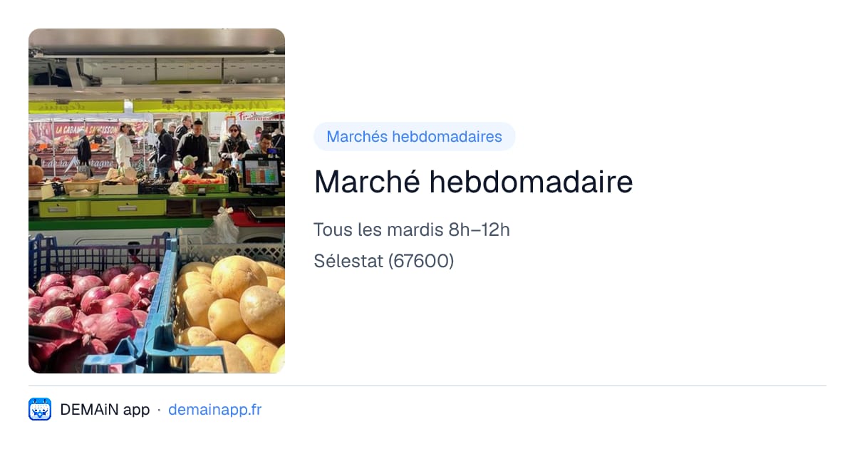 Marché hebdomadaire — Sélestat