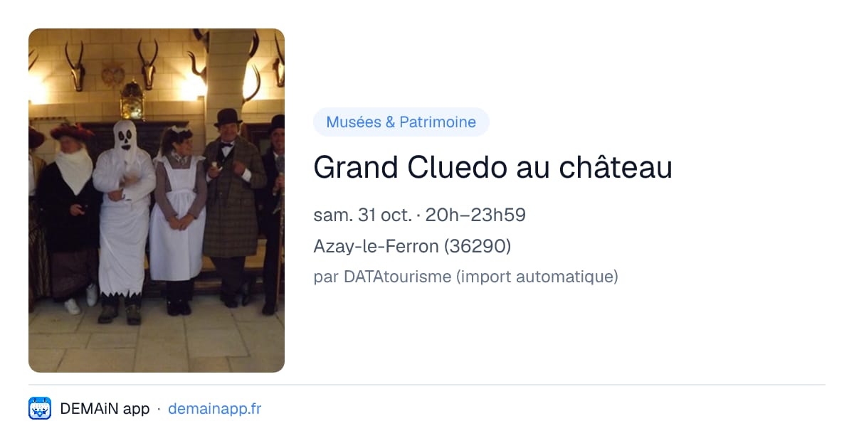 Grand Cluedo au château — Azay-le-Ferron