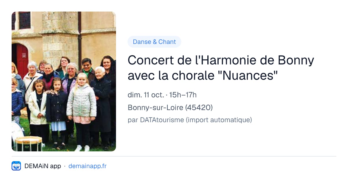 Concert de l'Harmonie de Bonny avec la chorale "Nuances" — Bonny-sur-Loire