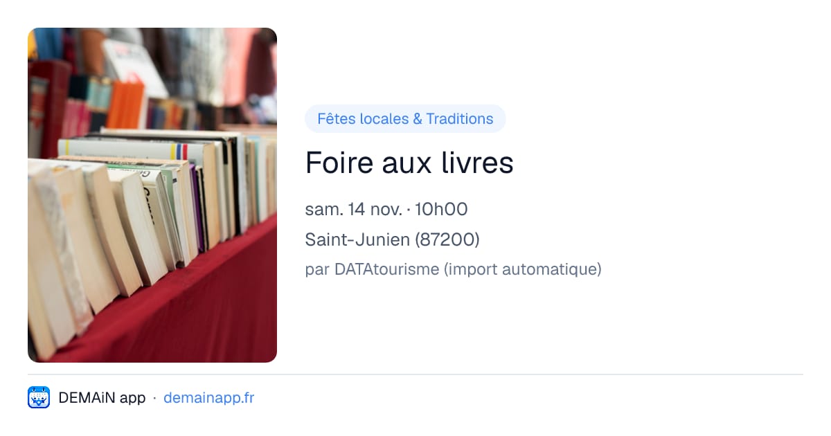 Foire aux livres — Saint-Junien