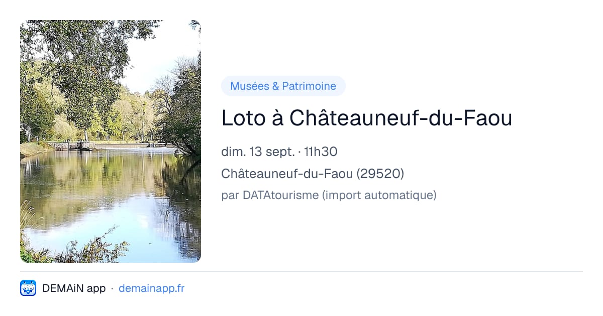 Loto à Châteauneuf-du-Faou — Châteauneuf-du-Faou