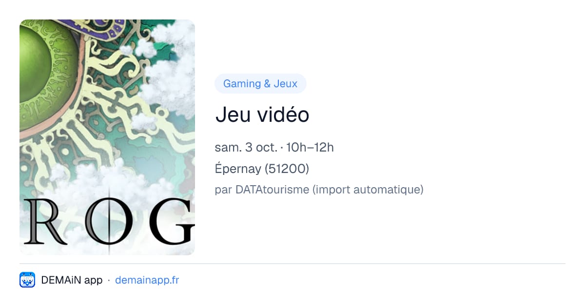 Jeu vidéo — Épernay