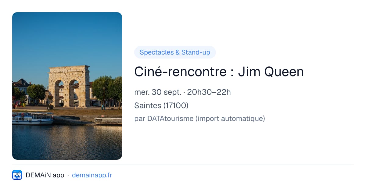 Ciné-rencontre : Jim Queen — Saintes