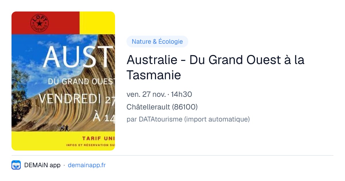 Australie - Du Grand Ouest à la Tasmanie — Châtellerault