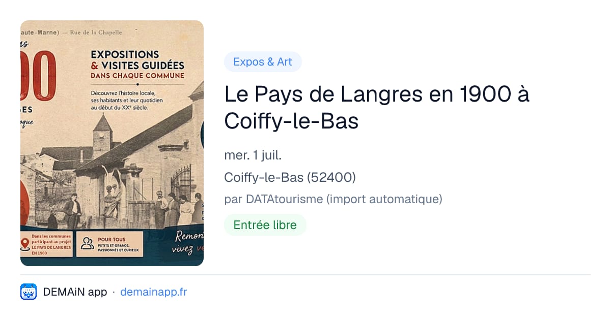 Le Pays de Langres en 1900 à Coiffy-le-Bas — Coiffy-le-Bas