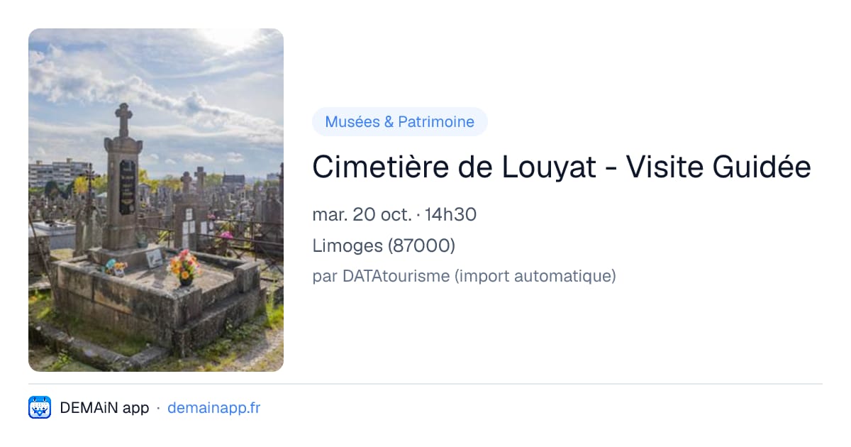 Cimetière de Louyat - Visite Guidée — Limoges