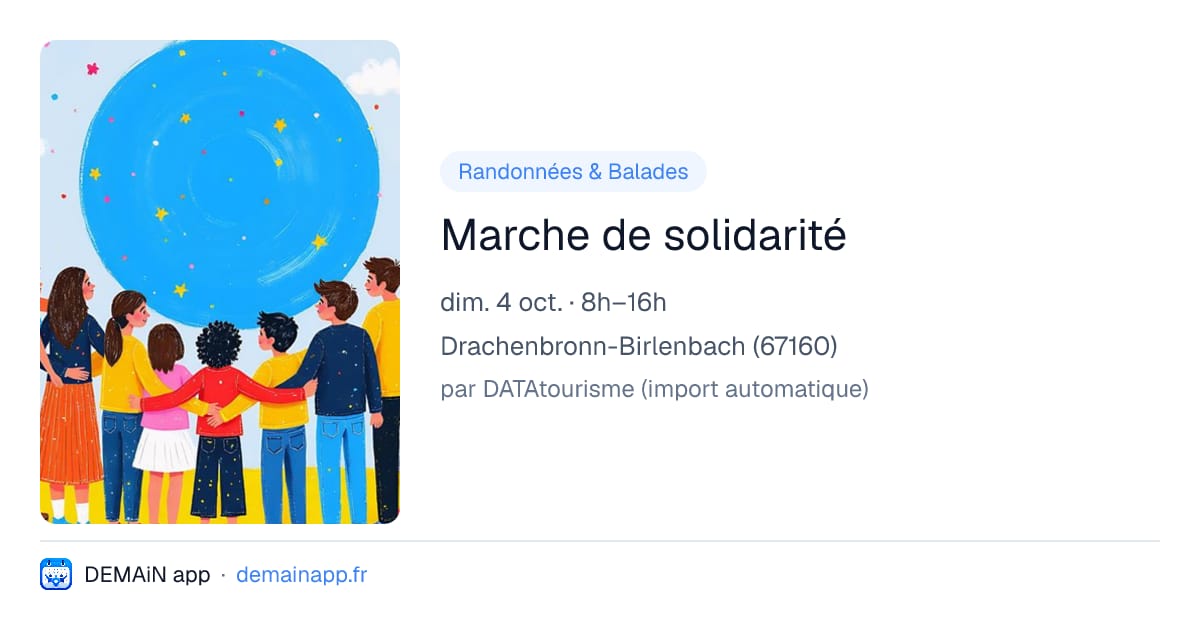 Marche de solidarité — Drachenbronn-Birlenbach