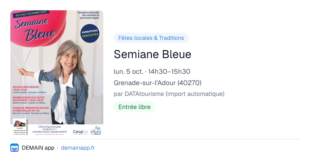 Semiane Bleue — Grenade-sur-l'Adour