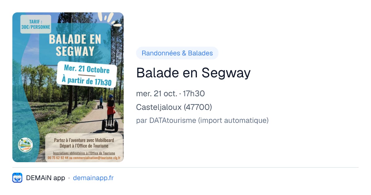 Balade en Segway — Casteljaloux