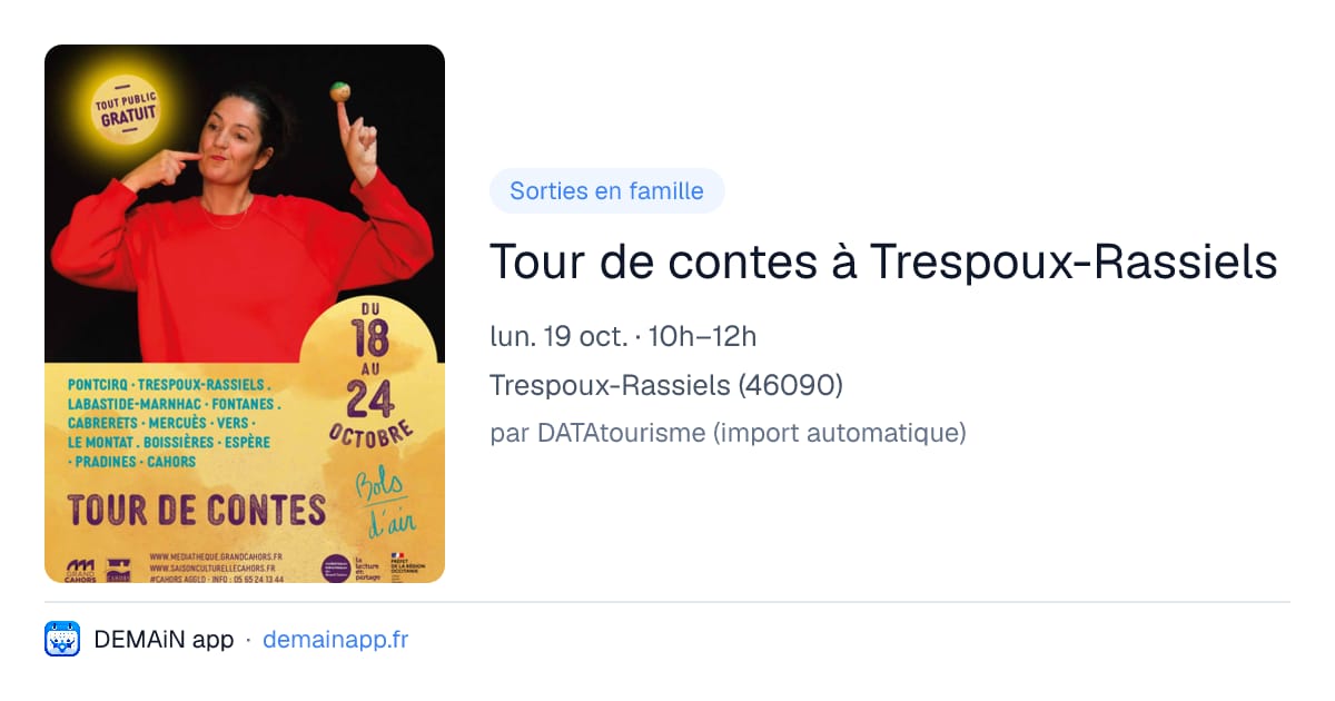 Tour de contes à Trespoux-Rassiels — Trespoux-Rassiels