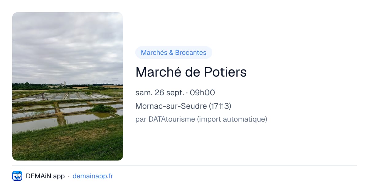 Marché de Potiers — Mornac-sur-Seudre