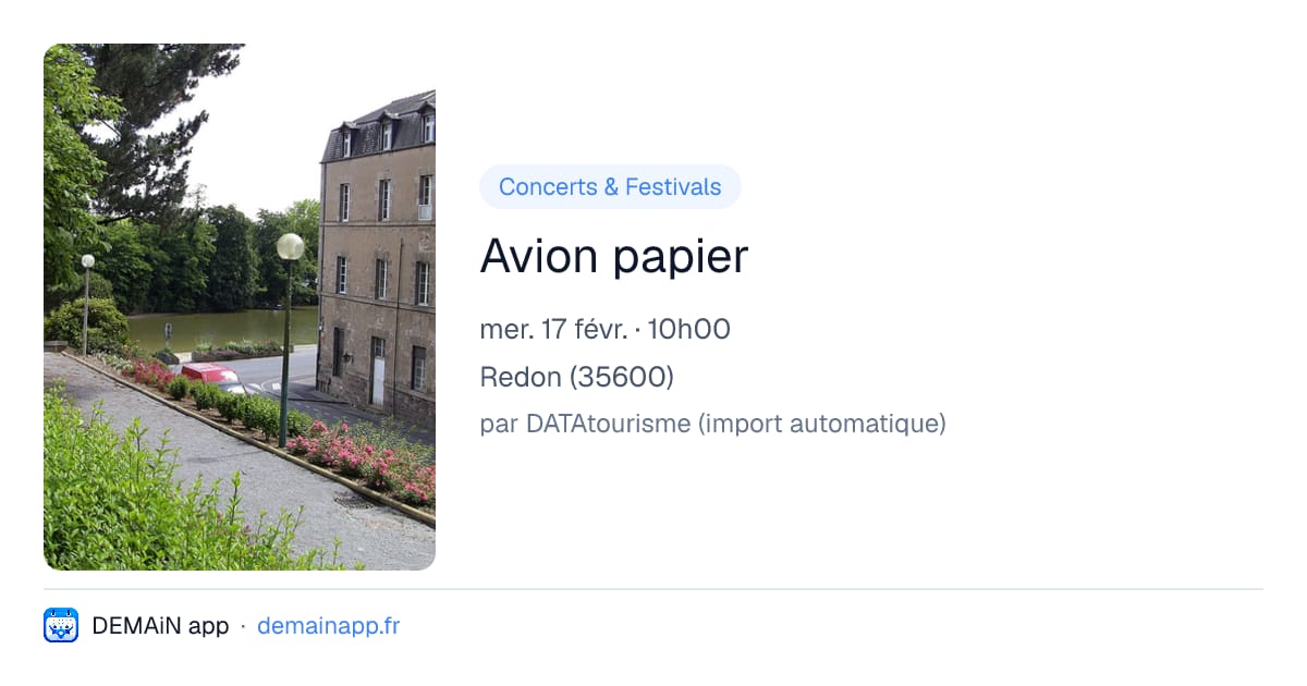 Avion papier — Redon