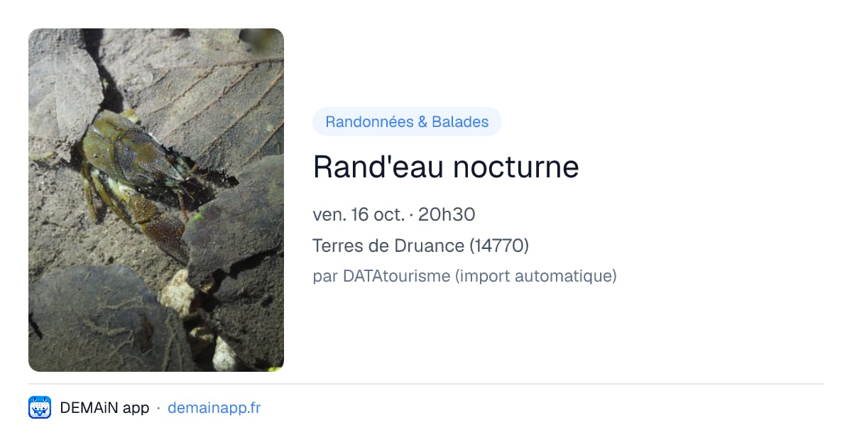 Rand'eau nocturne — Terres de Druance